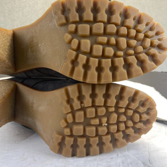 UGG Australia Boots Women sz 8 gray/burgundy zip Lace Up Combat Heel Ladies - Picture 15 of 16